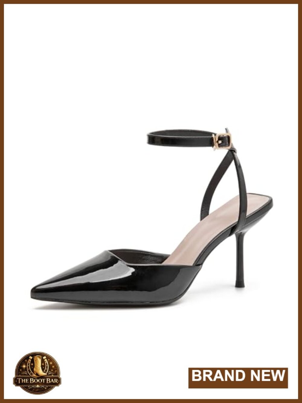 Women's Closed Pointed Toe Heels Pumps Low Heels Ankle Strap Office Work Party